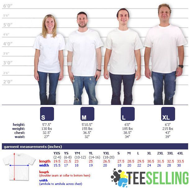 Large Shirt Size Chart