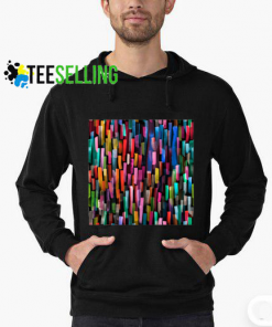 Multicolored Water Color Stripes Pattern Hoodies