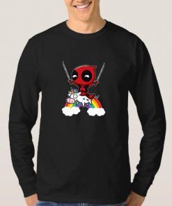 Deadpool Riding Unicorn Sweatshirts