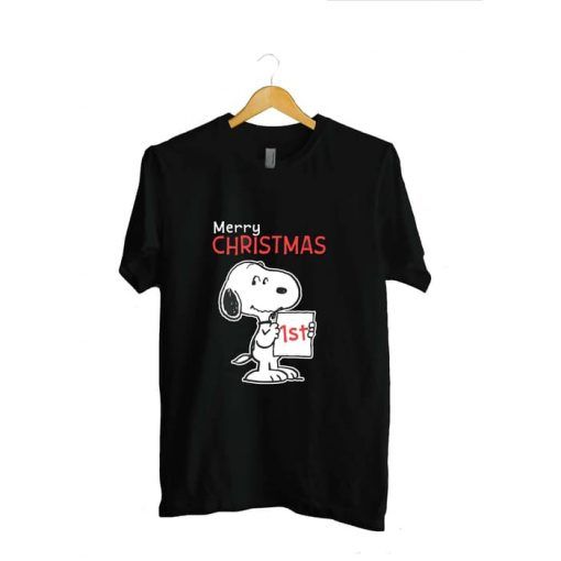 Snoopy Merry Christmas 1st Unisex Adult T shirt For Men And Women
