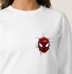 Comic Marvel Face SpiderMan Pocket Cheap Graphic Tees Sweatshirt Unisex
