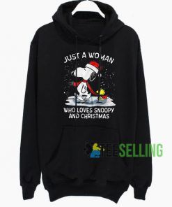 Just A Woman Snoopy And Christmas Hoodie Adult Unisex
