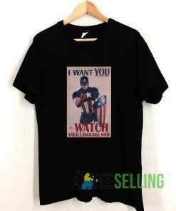 Captain America Watch Your Language T shirt Adult Unisex Size S-3XL
