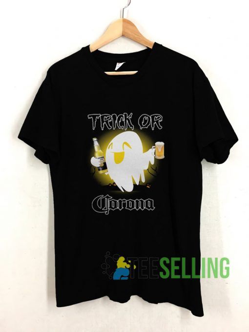 Trick Or Corona Ghost Halloween T shirt Adult Unisex Size S-3XL