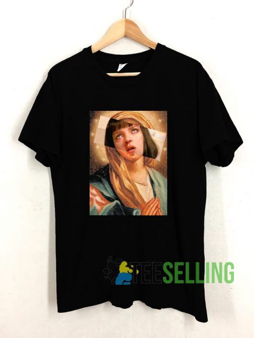 Pulp Fiction Virgin Mary Mia Wallace T shirt Adult Unisex Size S-3XL