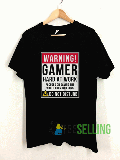 Warning Gamer T shirt Adult Unisex Size S-3XL