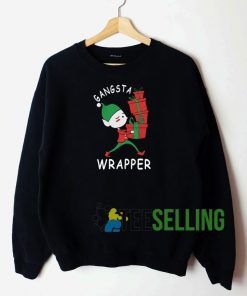 Gangsta Wrapper Elf Christmas Sweatshirts Unisex Adult