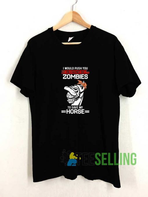 Horses In Front Of Zombies Tshirt