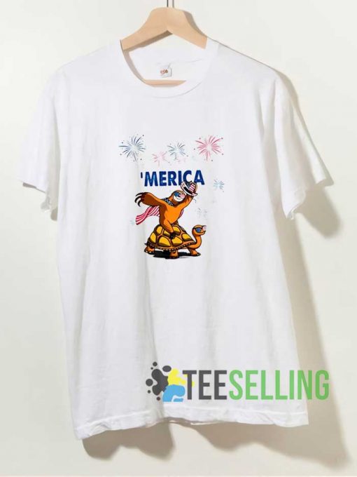 Merica Sloth Turtle Independence Day Tshirt