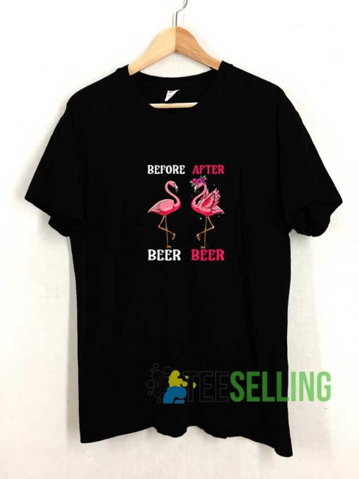 Flamingo Before After Beer Tshirt