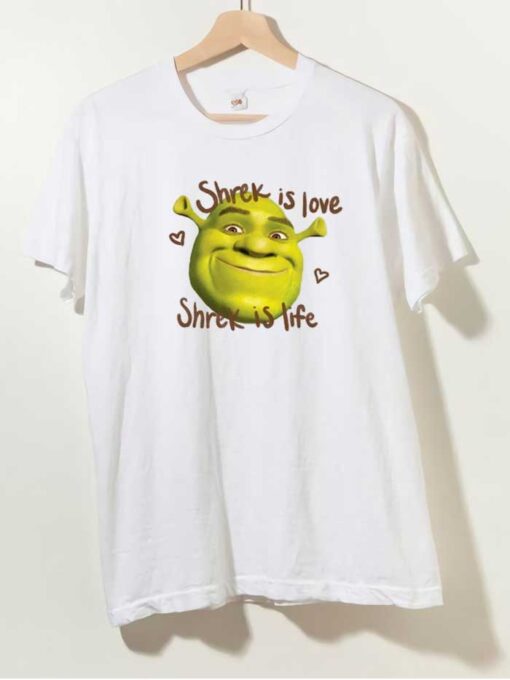 Is Love Is Life Cartoon Benitez Shrek Shirt