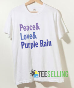 Inspired Peace Love and Purple Rain Shirt
