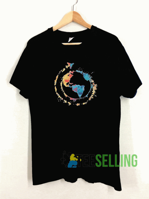 Airplane And Map T shirt