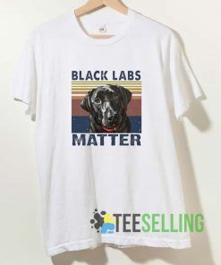 Black Labs Matter Retro Tshirt