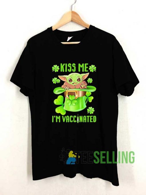 Irish Baby Yoda Im Vaccinated  Tshirt