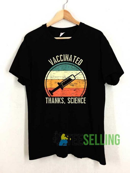 Vaccinated Thanks Science Linen Tshirt