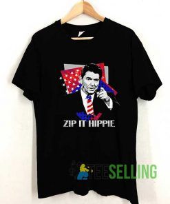 Zip It Hippie Reagan Tshirt